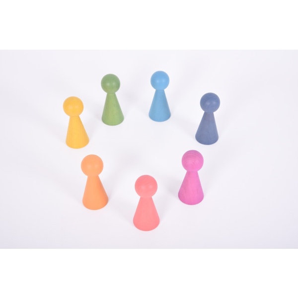 Drvene figure duginih boja, 7 kom, 10 cm - Slika 2