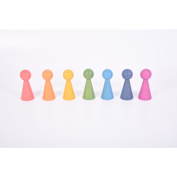 Drvene figure duginih boja, 7 kom, 10 cm - Slika 3