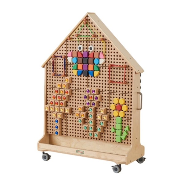 Masterkidz STEM samostojeći drveni panel 83 x 40 x 122 cm